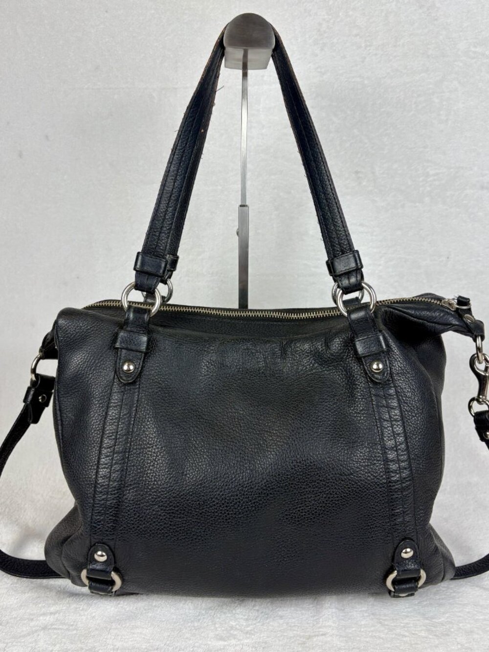 Coach Alexandra Bag in Black Pebble Leather with Chain - Picture 5 of 16